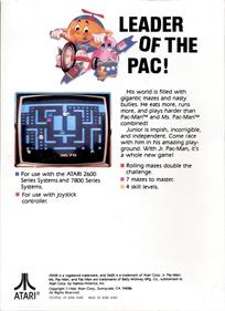 Jr. Pac-Man - Box - Back Image