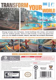 Shaun White Skateboarding - Box - Back Image
