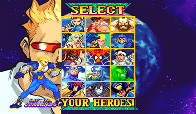 Marvel vs. Capcom: Clash of Super Heroes - Screenshot - Game Select Image