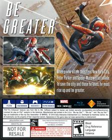 Marvel's Spider-Man - Box - Back Image
