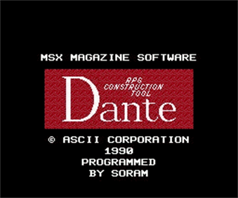 Dante - Screenshot - Game Title Image