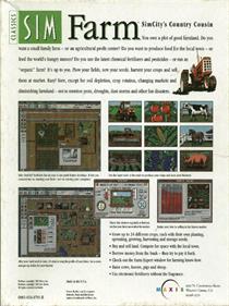 Sim Farm - Box - Back Image