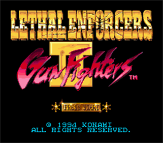 Lethal Enforcers II: Gun Fighters - Screenshot - Game Title Image