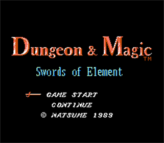 Dungeon Magic: Sword of the Elements - Screenshot - Game Title Image