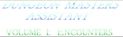 Advanced Dungeons & Dragons: Dungeon Masters Assistant: Volume I: Encounters - Clear Logo Image