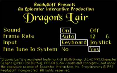 Dragon's Lair CD-ROM - Screenshot - Game Title Image