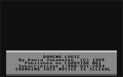 Domino Logic (Version 1) - Screenshot - Game Title Image