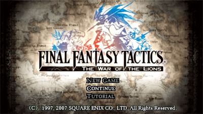 Final Fantasy Tactics: The War of the Lions Tweak - Screenshot - Game Title Image