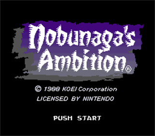 Nobunaga's Ambition - Screenshot - Game Title Image