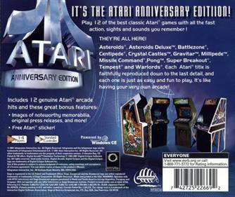 Atari Anniversary Edition - Box - Back Image