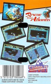 Rescue from Atlantis - Box - Back Image