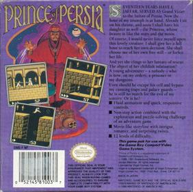 Prince of Persia - Box - Back Image