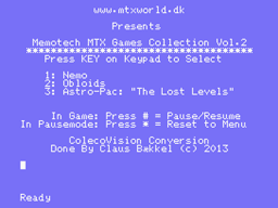 Memotech MTX Series Games Collection Vol.2