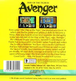 Avenger: The Way of the Tiger - Box - Back Image