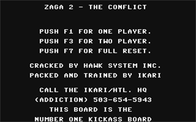Zaga II: The Conflict - Screenshot - Game Title Image