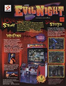 Evil Night - Advertisement Flyer - Back Image
