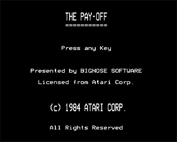 The Pay-Off - Screenshot - Game Title Image