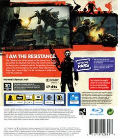 Resistance 3 - Box - Back Image