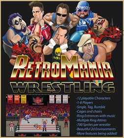 RetroMania Wrestling - Advertisement Flyer - Front Image