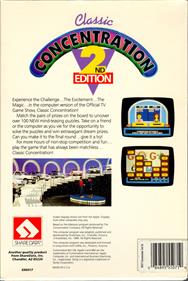Classic Concentration: 2nd Edition - Box - Back Image