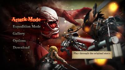 Attack on Titan: Wings of Freedom - Screenshot - Game Select Image