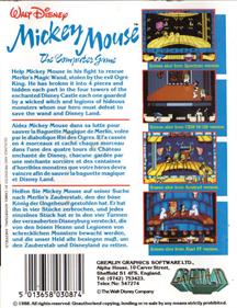 Mickey Mouse: The Computer Game - Box - Back