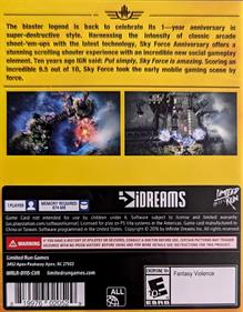 Sky Force: Anniversary - Box - Back Image