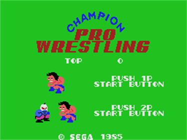 Champion Pro Wrestling - Screenshot - Game Title Image