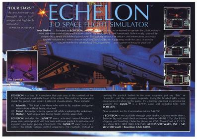 Echelon - Advertisement Flyer - Front Image