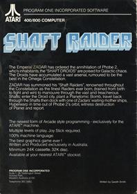 Shaft Raider - Box - Back Image
