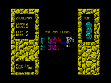 ZX Columns - Screenshot - Game Select Image