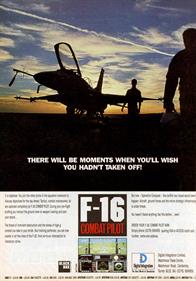 F/16 Combat Pilot - Advertisement Flyer - Front Image