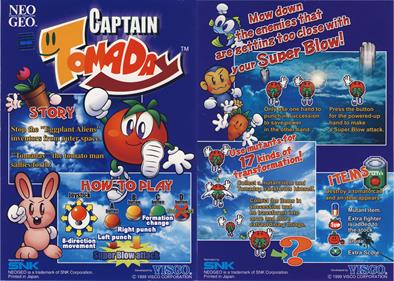 Captain Tomaday - Arcade - Controls Information Image