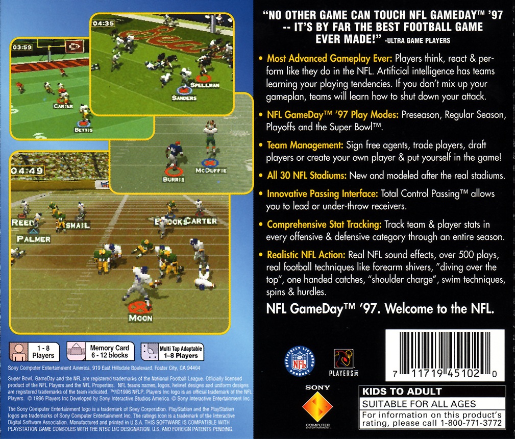 NFL GameDay '97 -  - PlayStation Football Games