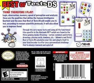 Best of Tests DS - Box - Back Image