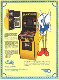 Baby Pac-Man - Advertisement Flyer - Back Image