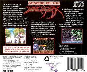 Shadow of the Beast - Box - Back Image