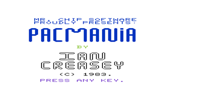 Pacmania - Screenshot - Game Title Image