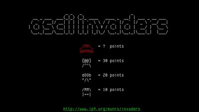 ASCII Invaders - Screenshot - Game Title Image