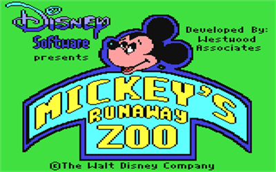 Mickey's Runaway Zoo - Screenshot - Game Title Image