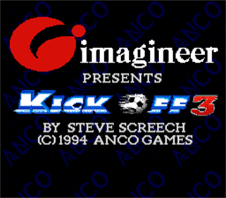 Kick Off 3: European Challenge - Screenshot - Game Title Image