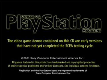 Official U.S. PlayStation Magazine Demo Disc 50 - Screenshot - Game Title Image