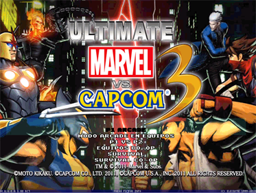Ultimate Marvel vs Capcom 3 - Screenshot - Game Title Image