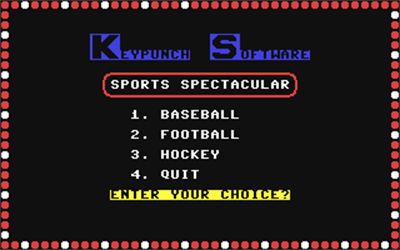 Sports Spectacular - Screenshot - Game Title Image