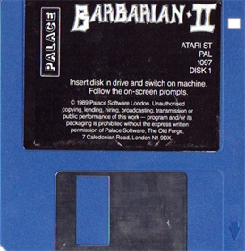 Barbarian II (Palace Software) - Disc Image