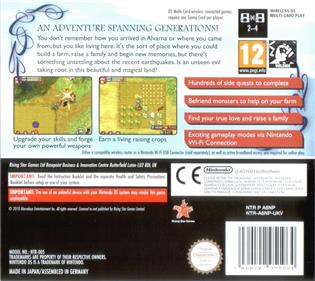 Rune Factory 2: A Fantasy Harvest Moon - Box - Back Image