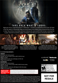 Dishonored 2 - Box - Back - Reconstructed Image