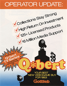 Faster, Harder, More Challenging Q*bert - Advertisement Flyer - Front Image