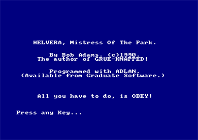 Helvera, Mistress of the Park - Screenshot - Game Title Image