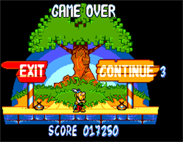 Astérix and the Great Rescue - Screenshot - Game Over Image